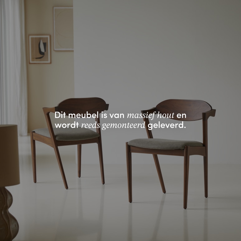 Guido - Stoel van donker massief teakhout en stof