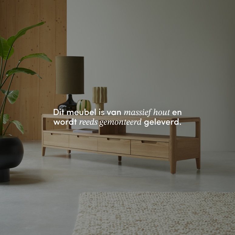 Arto - Tv-meubel van massief eikenhout 180 cm