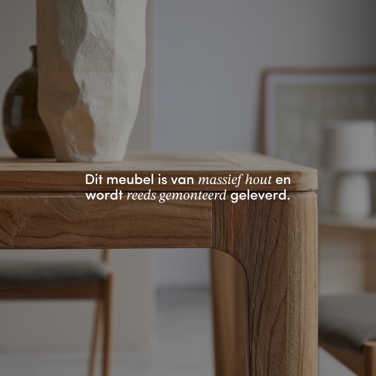 Ruth - Tafel van gerecycled massief teakhout voor 4/6 personen