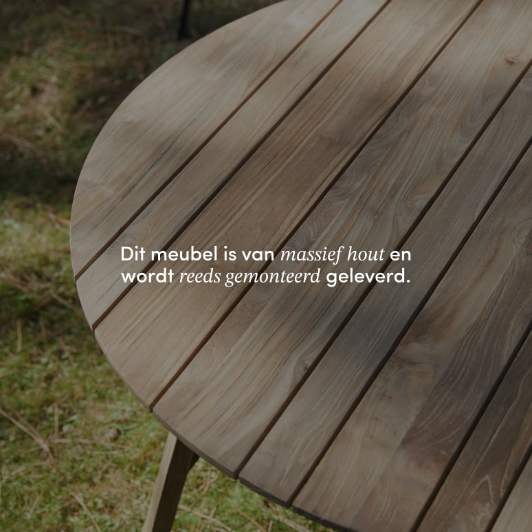 Katrine - Tuintafel in gerecycled massief teak voor 6 personen