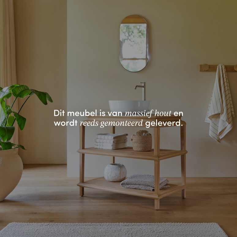 Achille - Wastafelmeubel van massief teak 95 cm