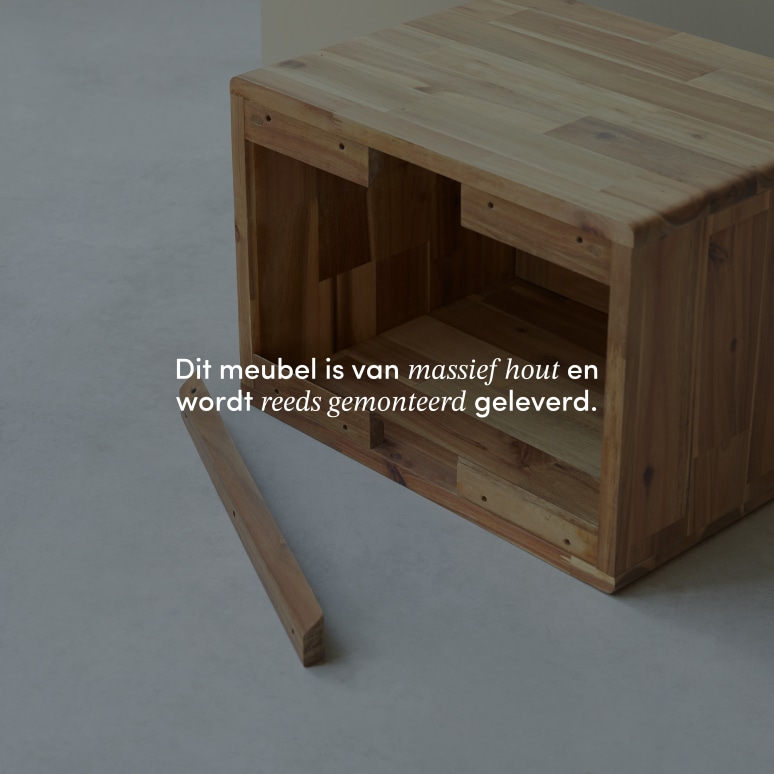 Lila - Badkamermeubel van massief acaciahout 50 cm
