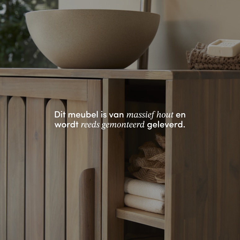 Lila - Badkamermeubel van massief acaciahout 80 cm