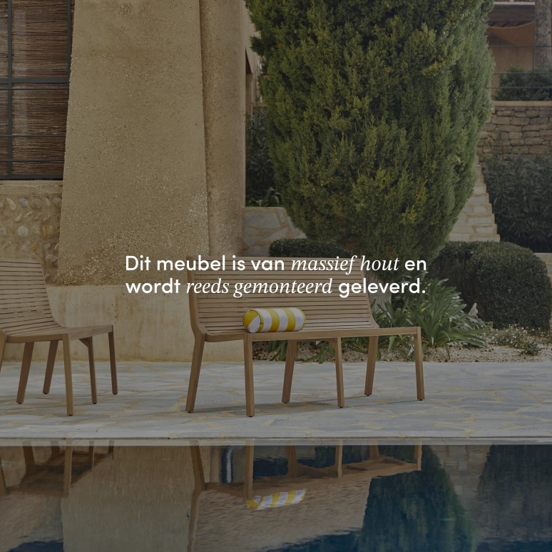 Teo - Massief teakhouten 2-zits tuinbank