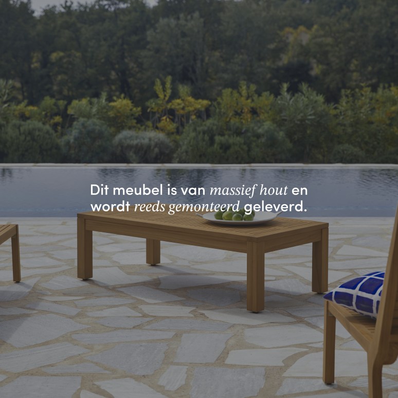 Teo - Massief teakhouten loungetafel 