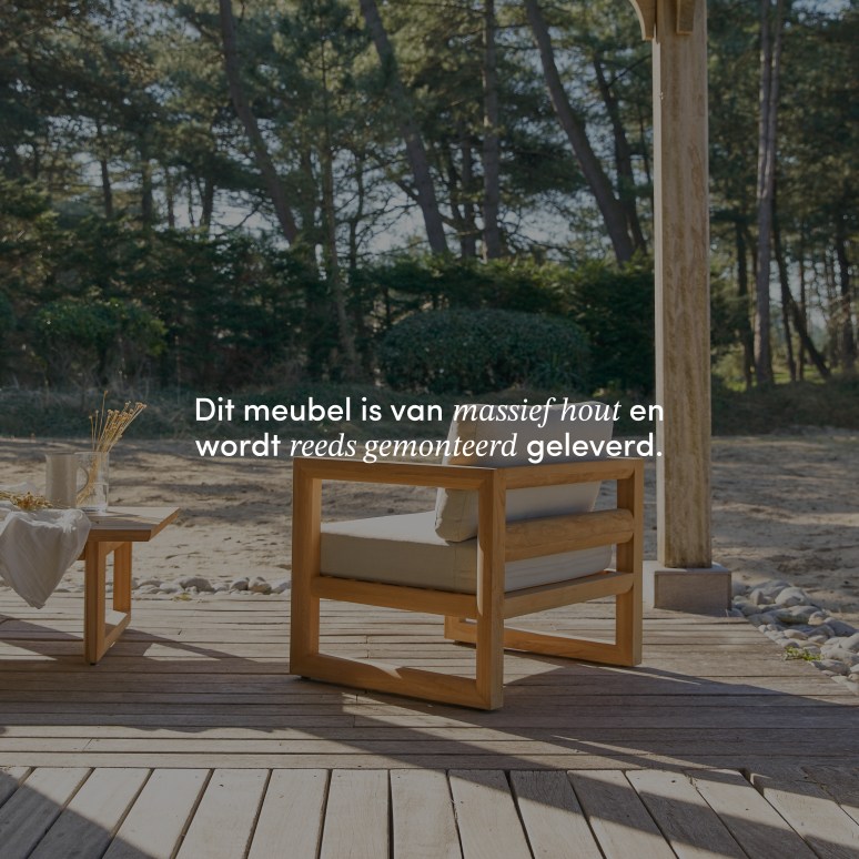 Noah - Tuinfauteuil in massief teak