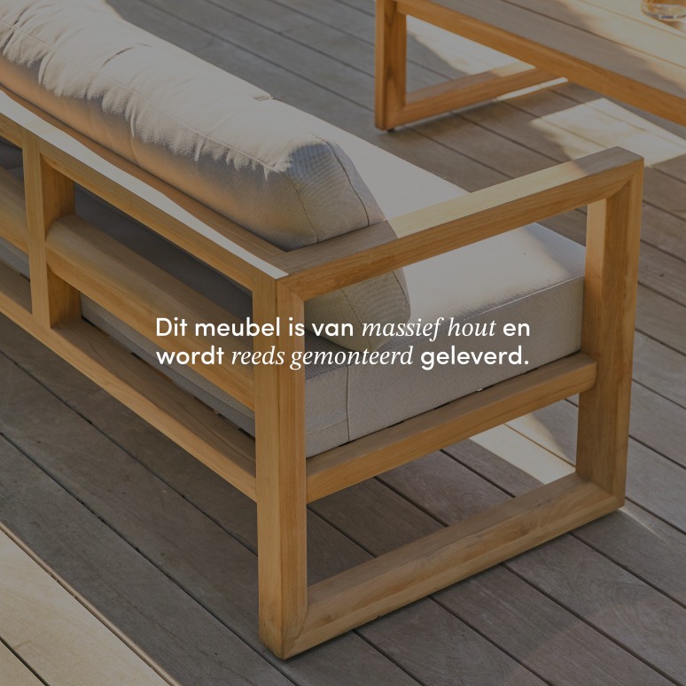 Noah - 3-zits tuinbank in massief teak