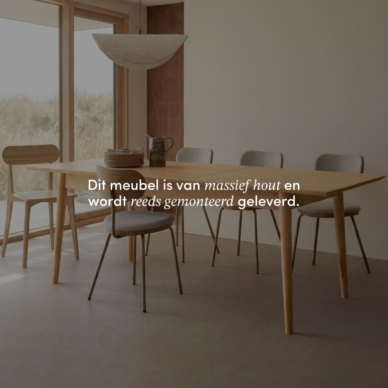 Cloé - Uitschuifbare tafel in massief mangohout voor 6/8 personen