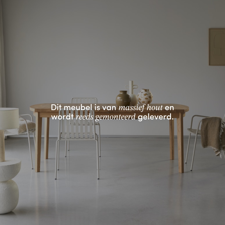 Maia - Massief eiken uitschuifbare tafel voor 6/12 personen