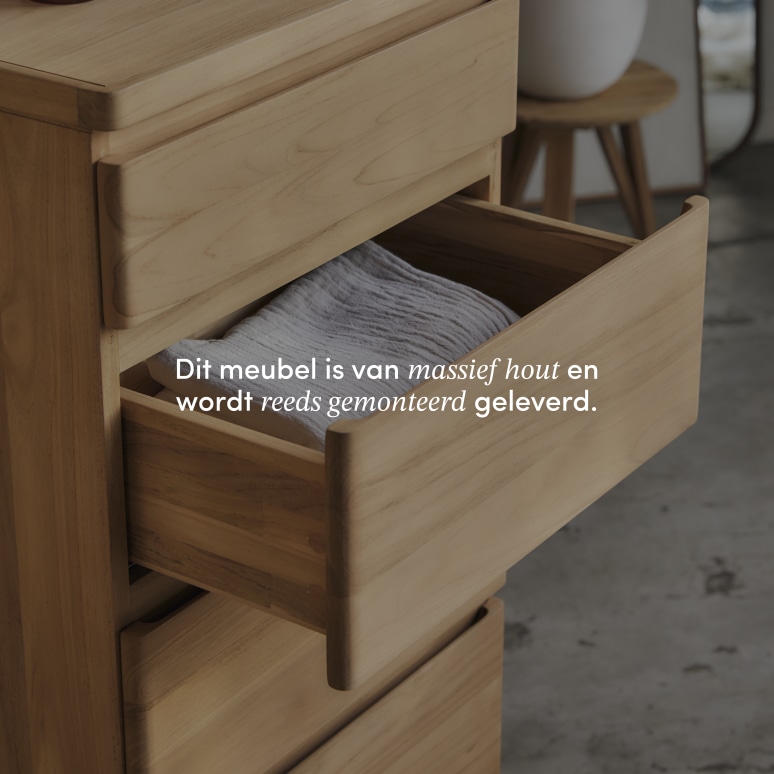 Nino - Ladekast in massief teak