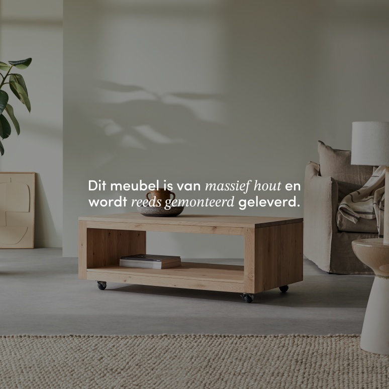 Anoa - Rechthoekige salontafel van massief eikenhout