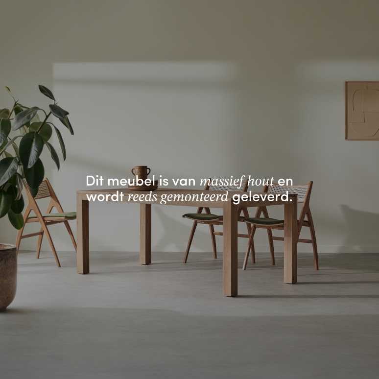 Eden - Massief eiken tafel 6-8 pers.