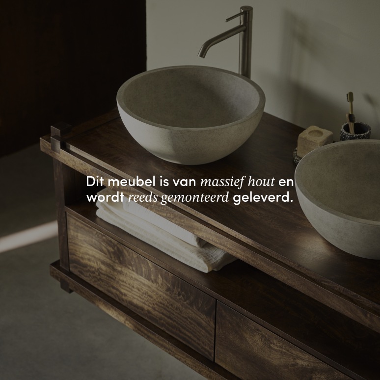 Arko - Wastafelmeubel in massief mangohout 120 cm