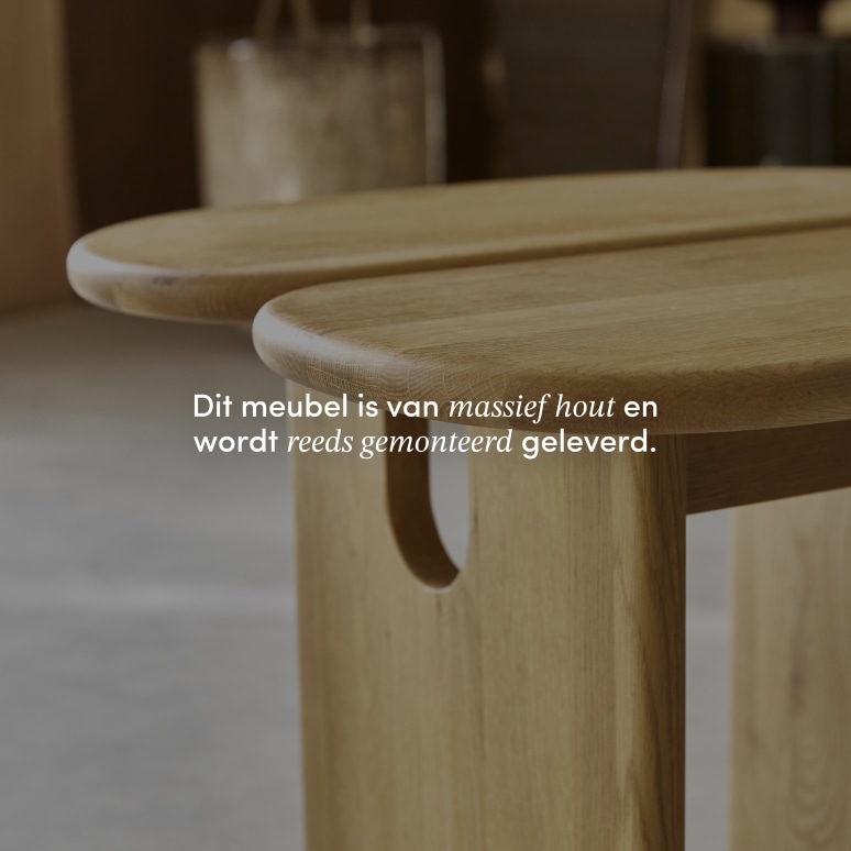 Sophia - Sophia massief eikenhouten hocker