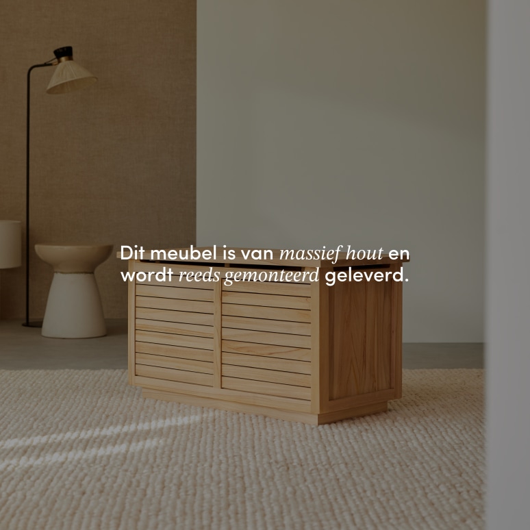 Suzette - Massief teakhouten opbergkist