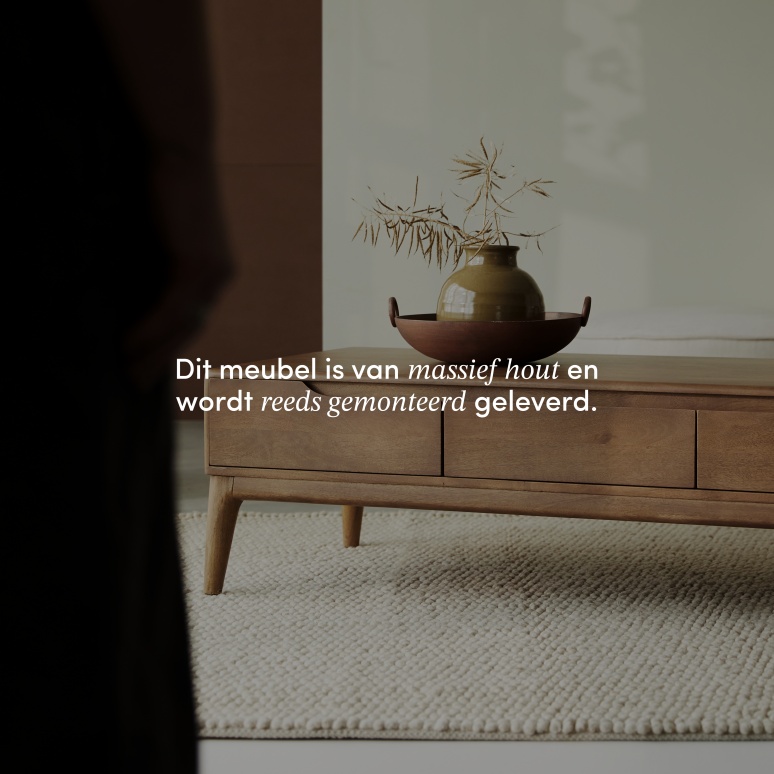 Gabrielle - Salontafel in massief mango Gabrielle