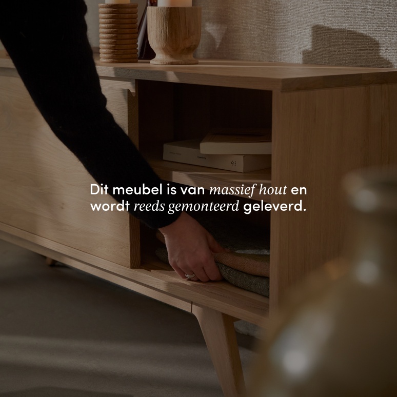 Esmée - Massief eiken tv-meubel 130 cm