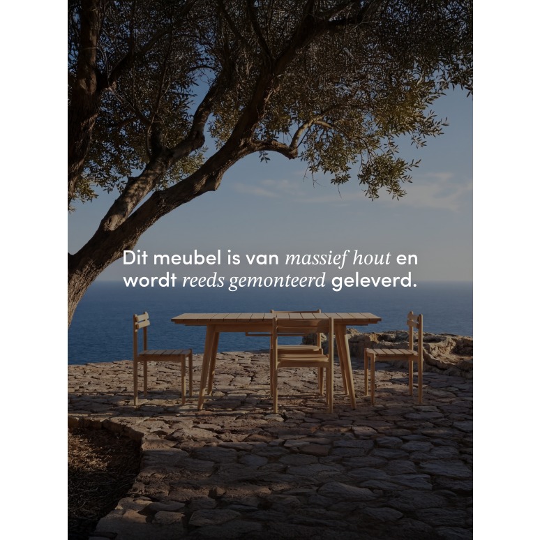 Vadim - Uitschuifbare tuintafel in massief teak 4-6 pers.