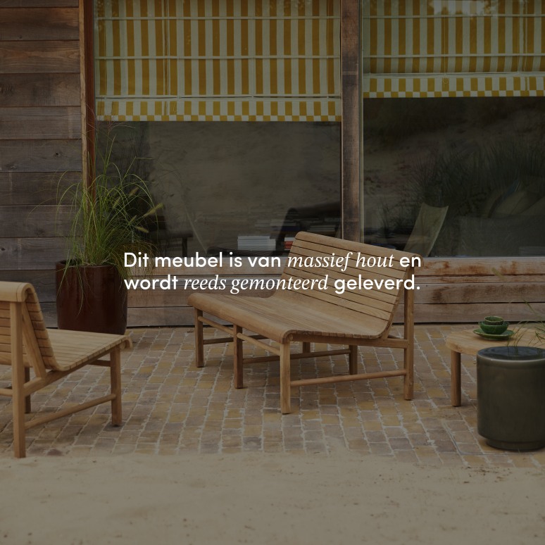 Hélen - 2-zits tuinbank van gerecycled massief teak