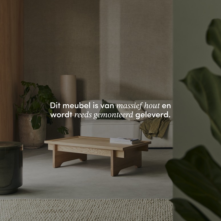 Miu - Massief eiken rechthoekige salontafel