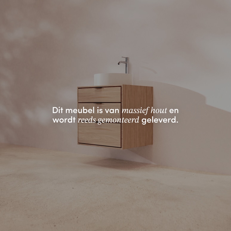 Senson - Badkamermeubel in massief eikenhout 60 cm