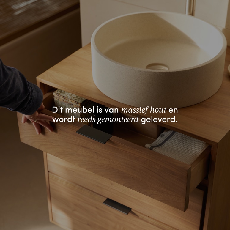 Senson - Badkamermeubel in massief notenhout 60 cm