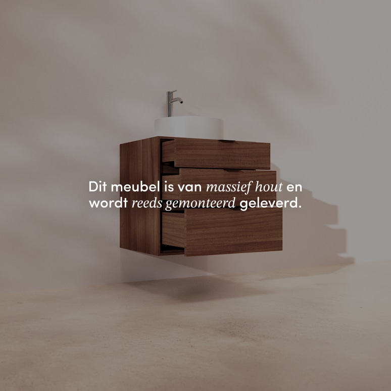 Senson - Badkamermeubel in massief notenhout 60 cm