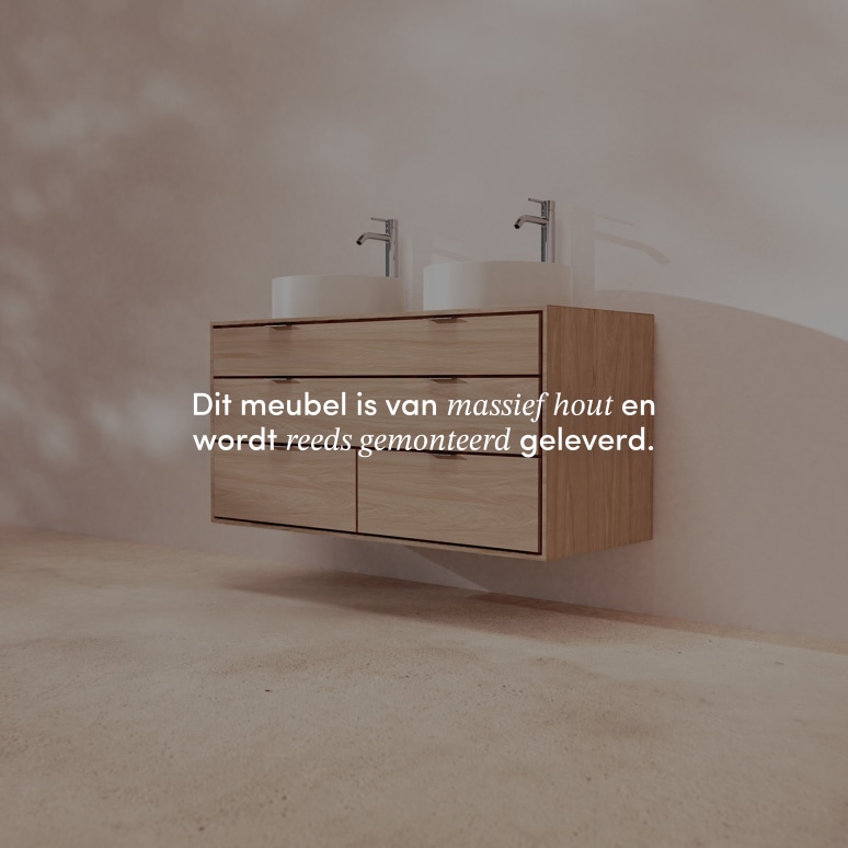 Senson - Badkamermeubel in massief eikenhout 120 cm