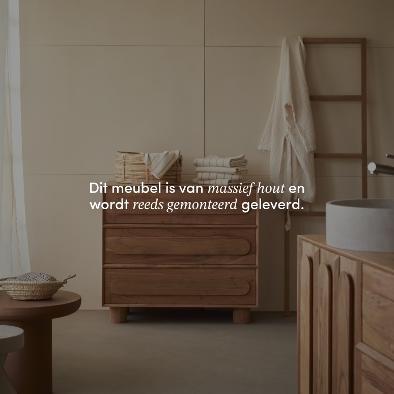 Olga - Opbergmeubel van massief acaciahout 90 cm