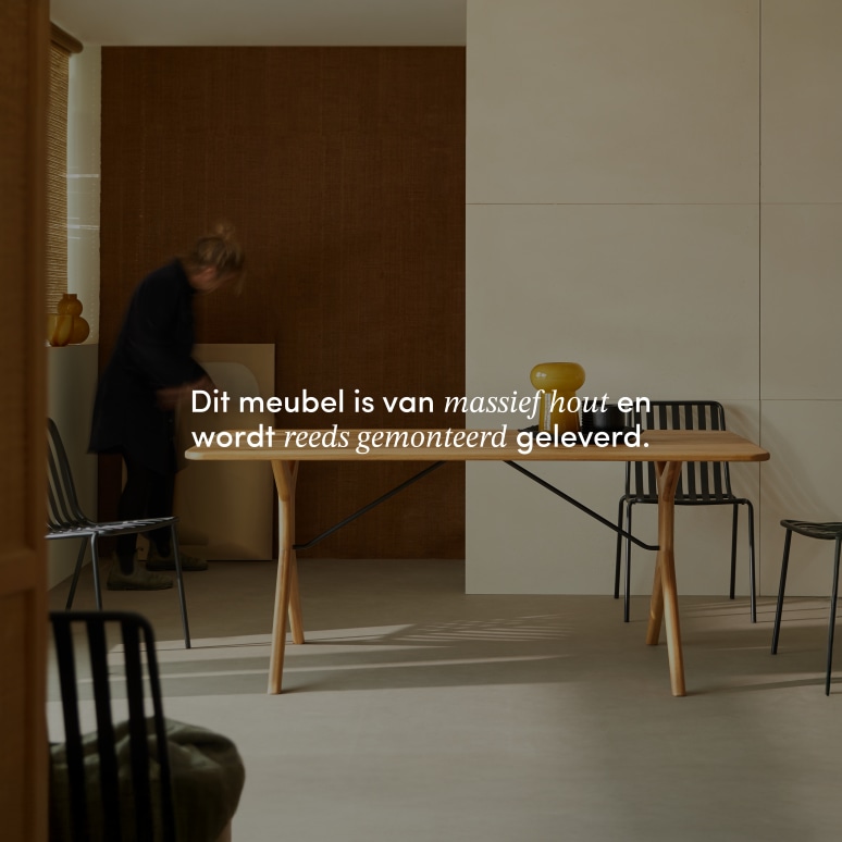 Martin - Uitschuifbare tafel in massief eikenhout 6-12 pers.