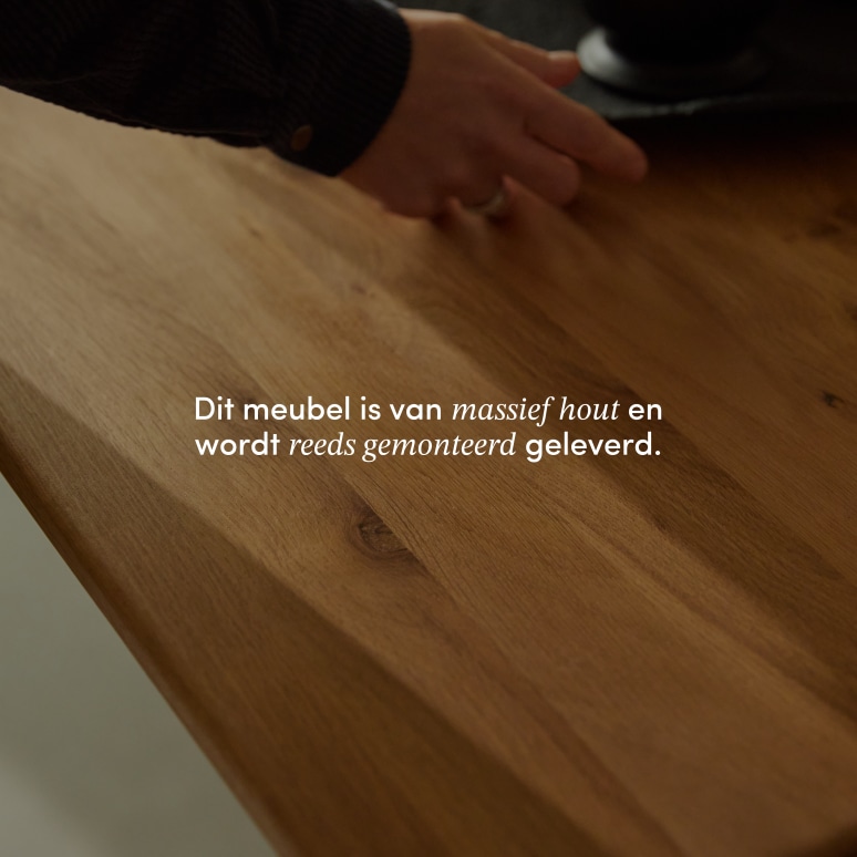 Martin - Uitschuifbare tafel in massief eikenhout 6-12 pers.