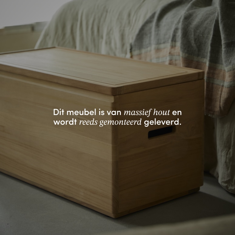 Nino - Opbergkist voor de hal van massief teak