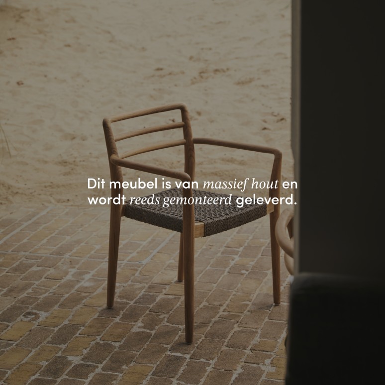 Lily - Tuinfauteuil van massief teakhout en koord