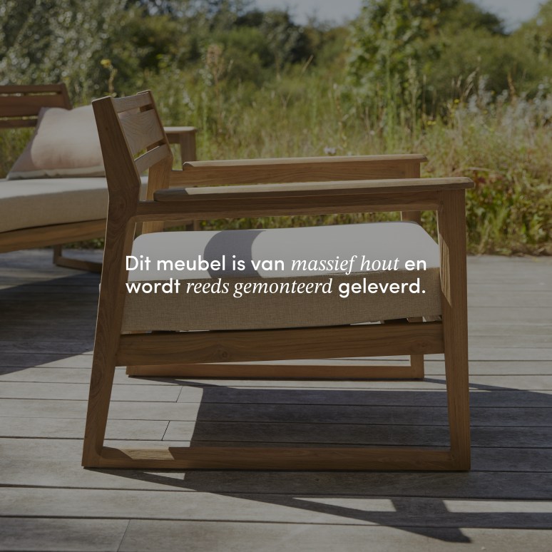 Vasco - Tuinfauteuil van gerecycled massief teakhout