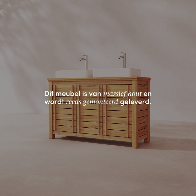 Rose - Wastafelmeubel van massief teak 125 cm