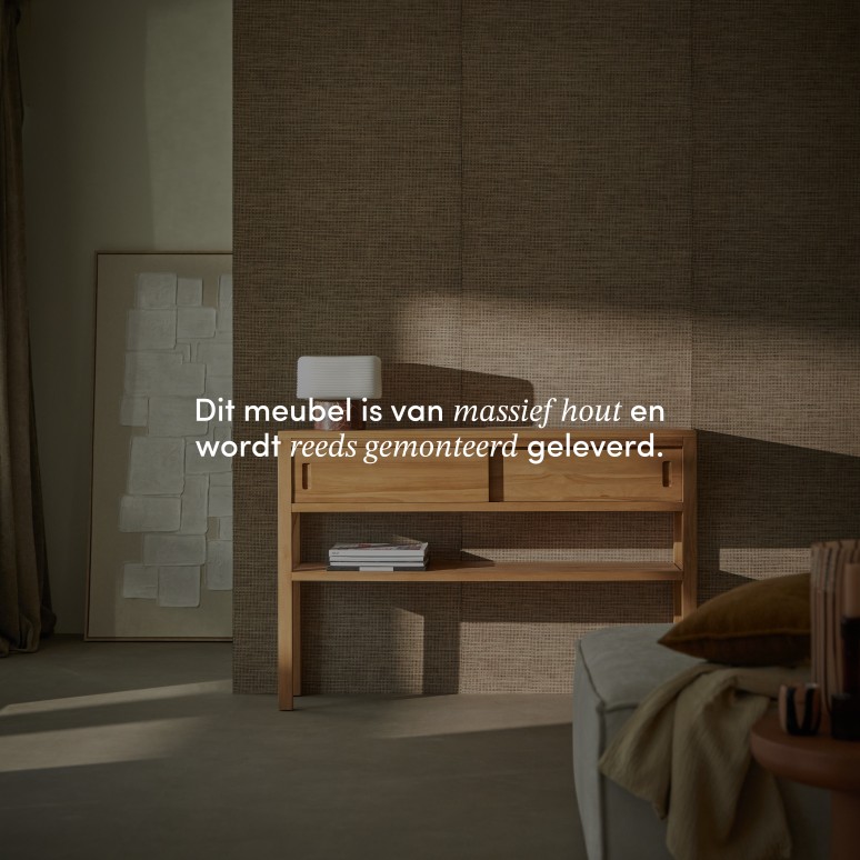 Anton - Haltafel van massief teak D. 30 cm