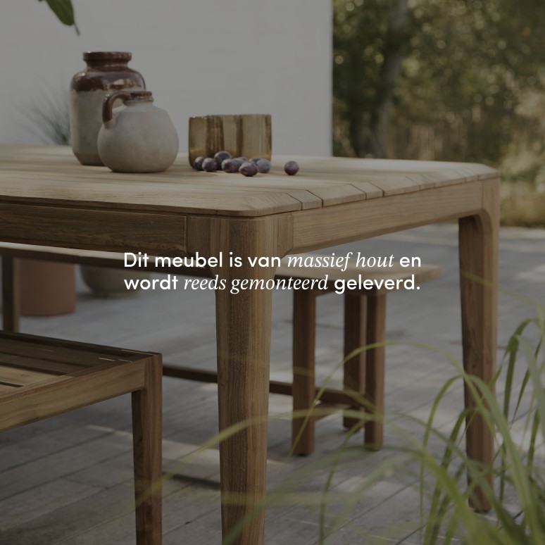 Vasco - Tuintafel van gerecycled massief teak 6-8 pers.