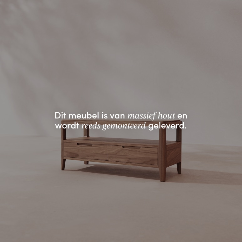 Arto - TV-meubel van massief notenhout 100 cm