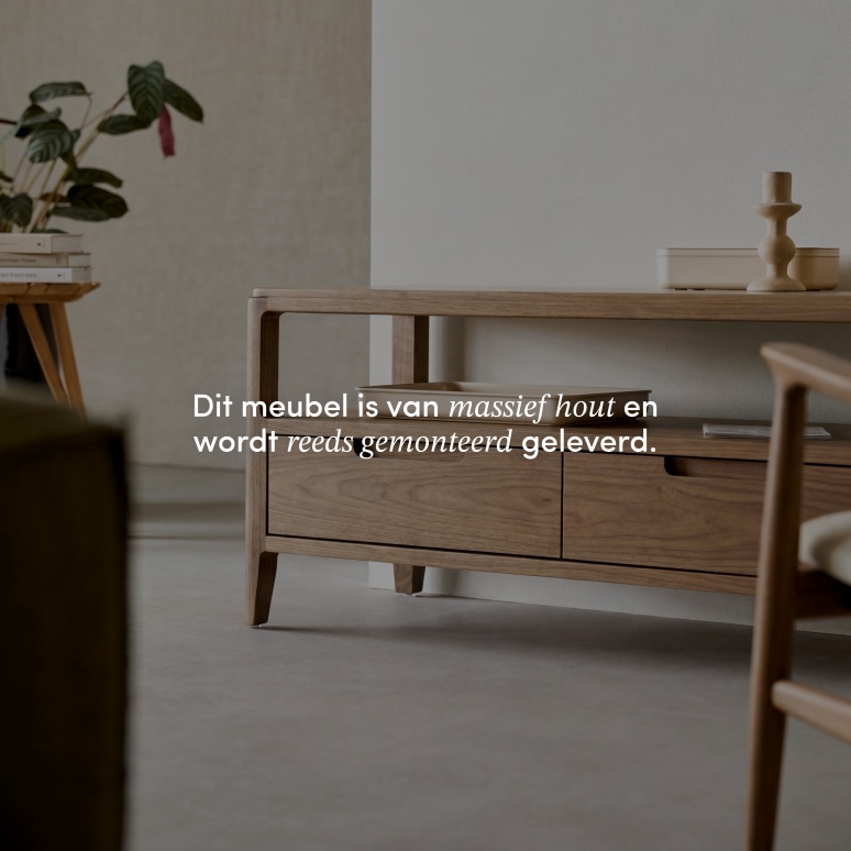 Arto - TV-meubel van massief notenhout 100 cm