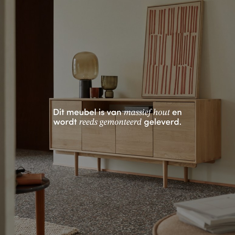 Ellie - Dressoir van massief eikenhout 180 cm