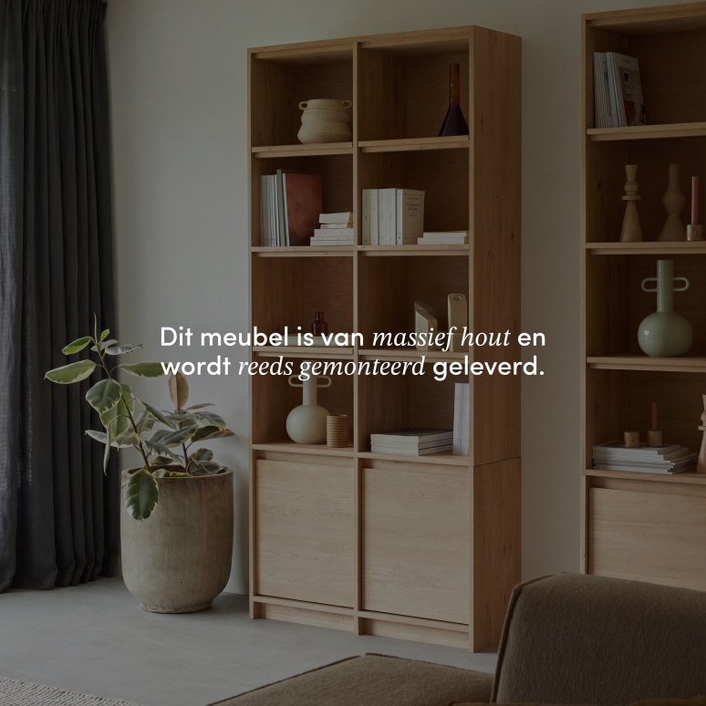 Aliette - Massief Eiken boekenkast
