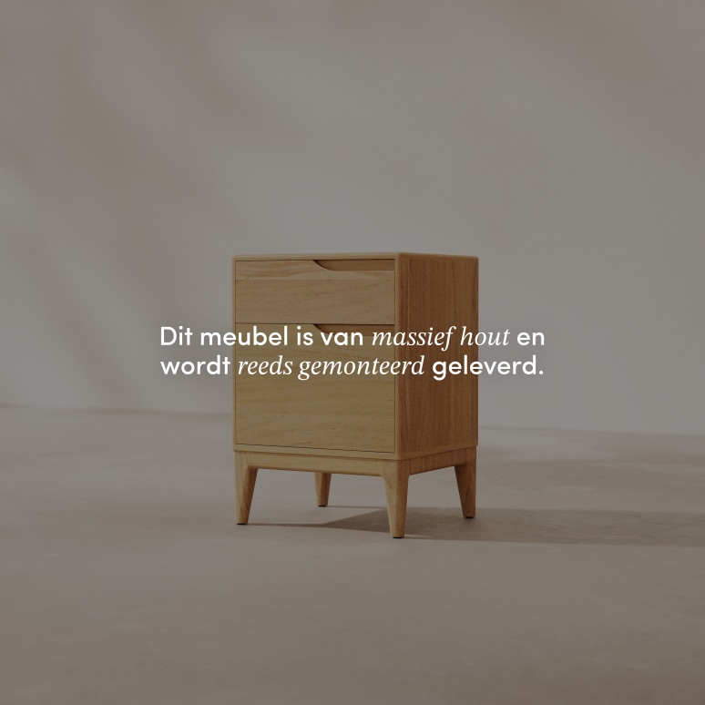 Gabrielle - Nachtkastje van licht massief mangohout