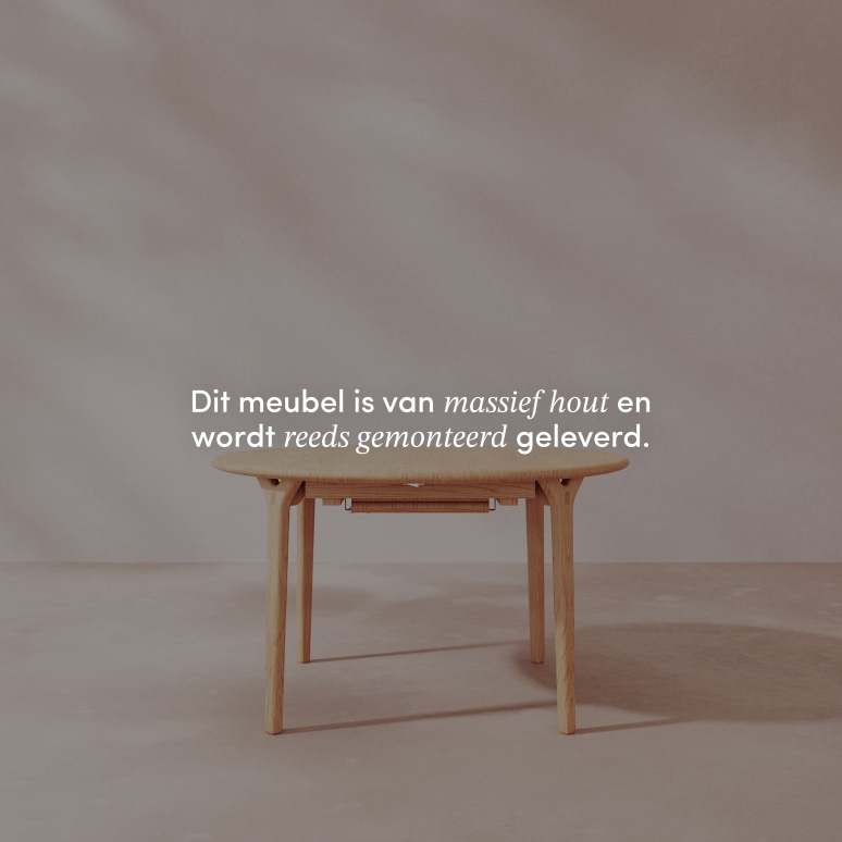 Clara - Massief eikenhouten uitschuifbare ronde tafel 4-8 personen