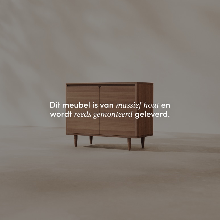Livio - Buffetkast in massief heveahout 100 cm