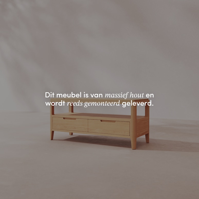 Arto - TV-meubel van massief eikenhout 100 cm