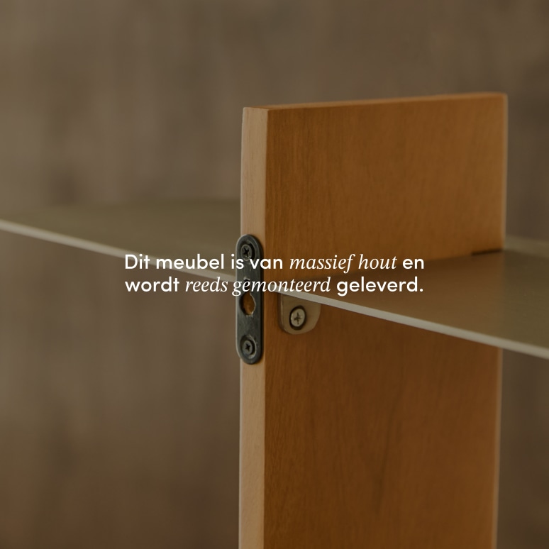 Isaia -  Badkamerwandrek van mangohout en metaal