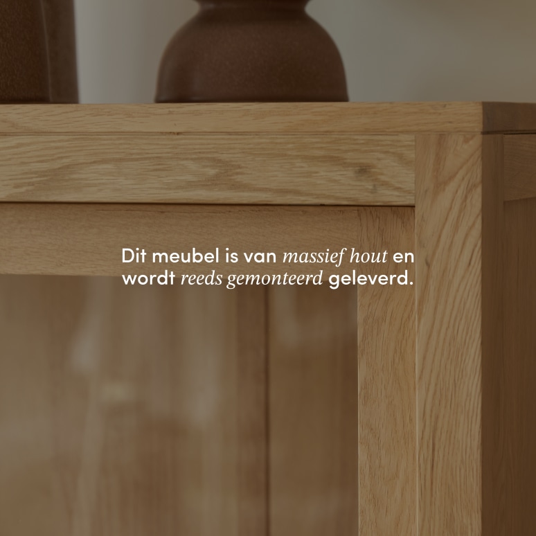 Heidi - Eikenhouten vitrinekast 160 cm