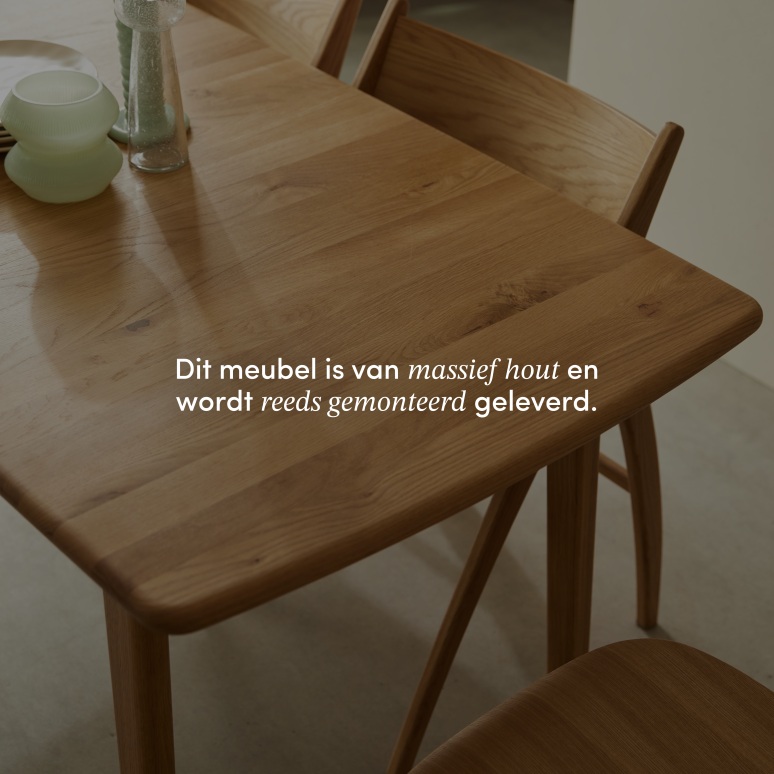 Clara - Uitschuifbare eikenhouten tafel 4-6 pers.