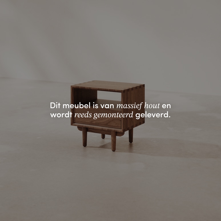 Ellie - Nachtkastje van massief notenhout