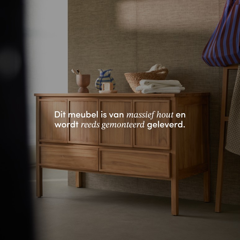 Jane - Opbergmeubel in massief teakhout 120 cm